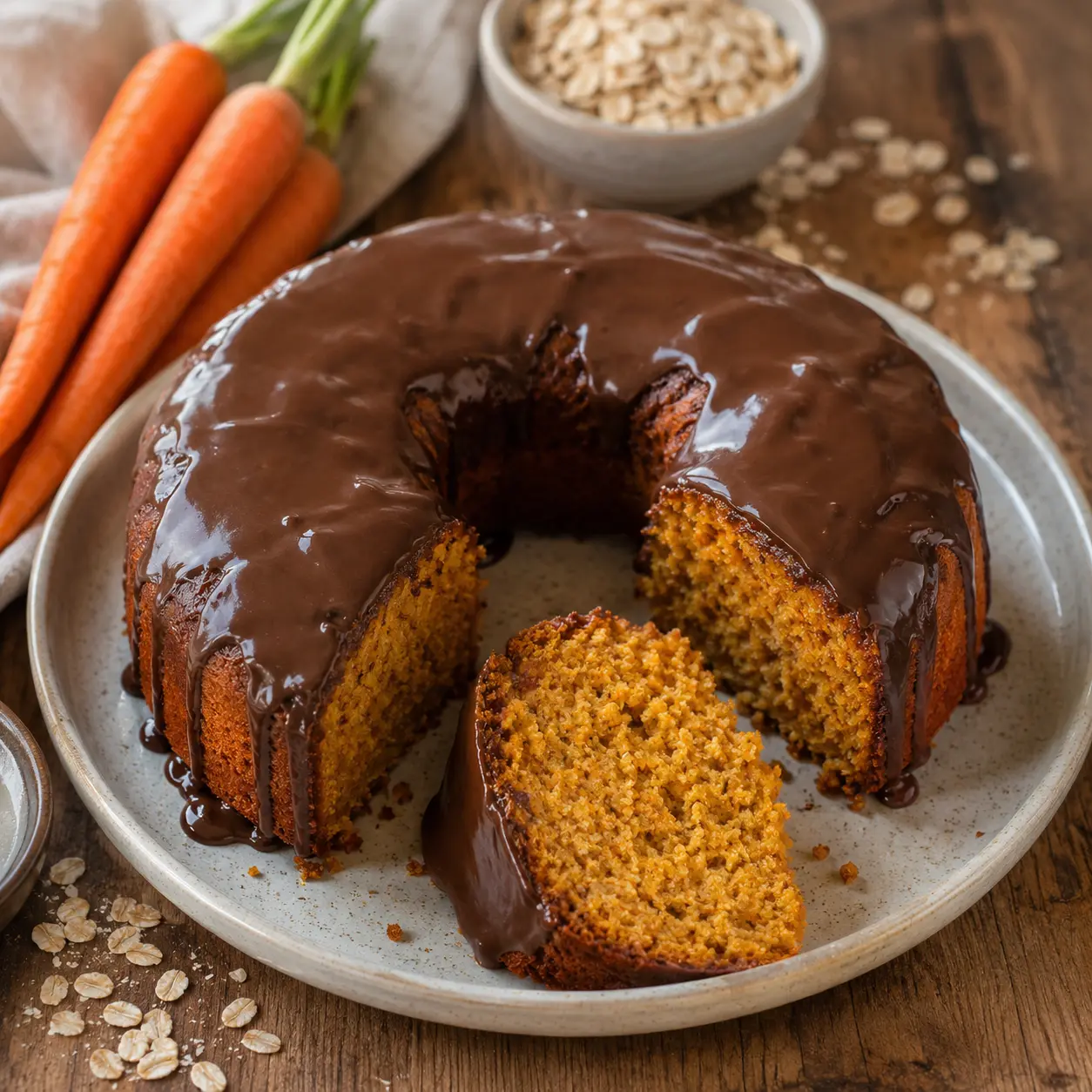 Substitua a Farinha de Trigo Bolo de Cenoura com Aveia